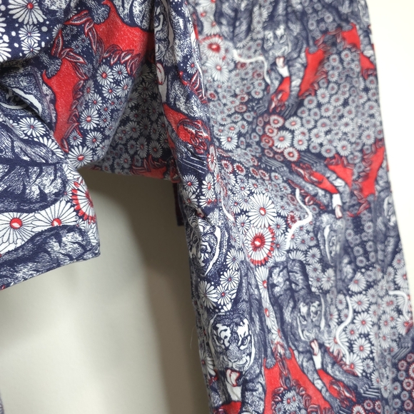 Anthropologie Florence Balducci Menagerie Flannel Sleep Pants Medium Floral - Picture 8 of 11